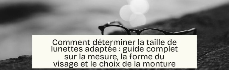 Comment D terminer La Taille De Lunettes Adapt e Guide Complet Sur La 