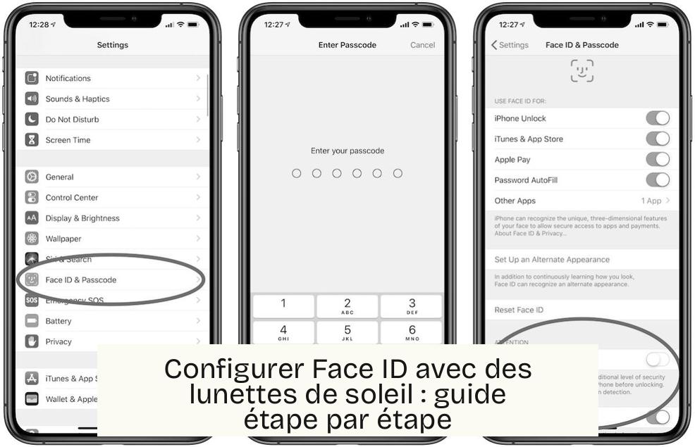 Configurer Face ID avec des lunettes de soleil : guide étape par étape