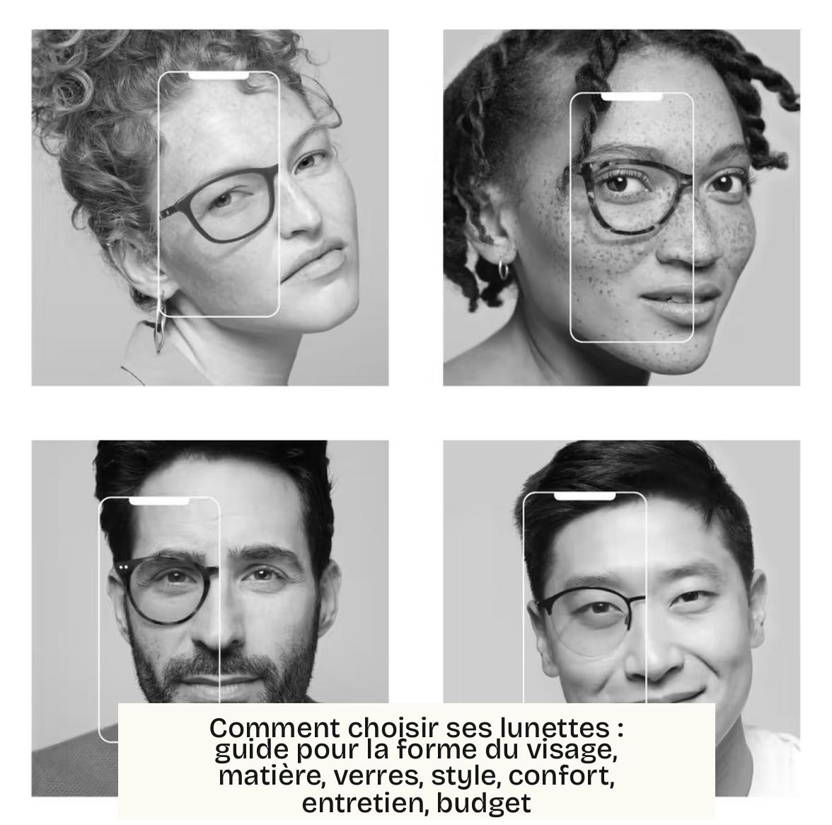 Comment choisir ses lunettes : guide pour la forme du visage, matière, verres, style, confort, entretien, budget