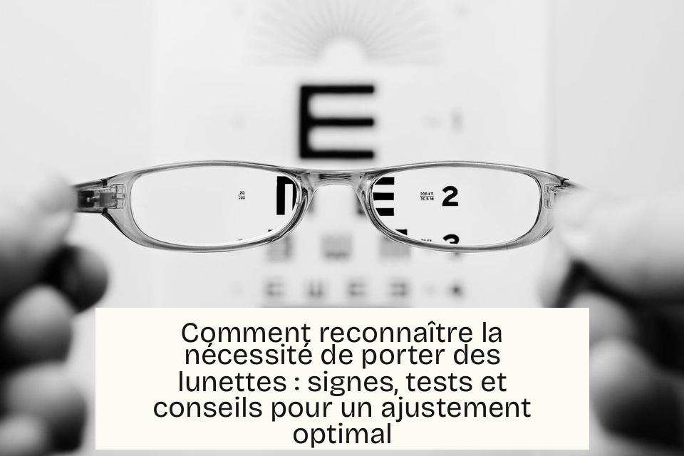 Comment reconnaître la nécessité de porter des lunettes : signes, tests et conseils pour un ajustement optimal