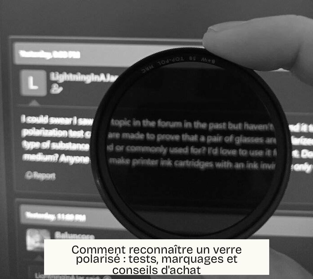 Comment reconnaître un verre polarisé : tests, marquages et conseils d'achat