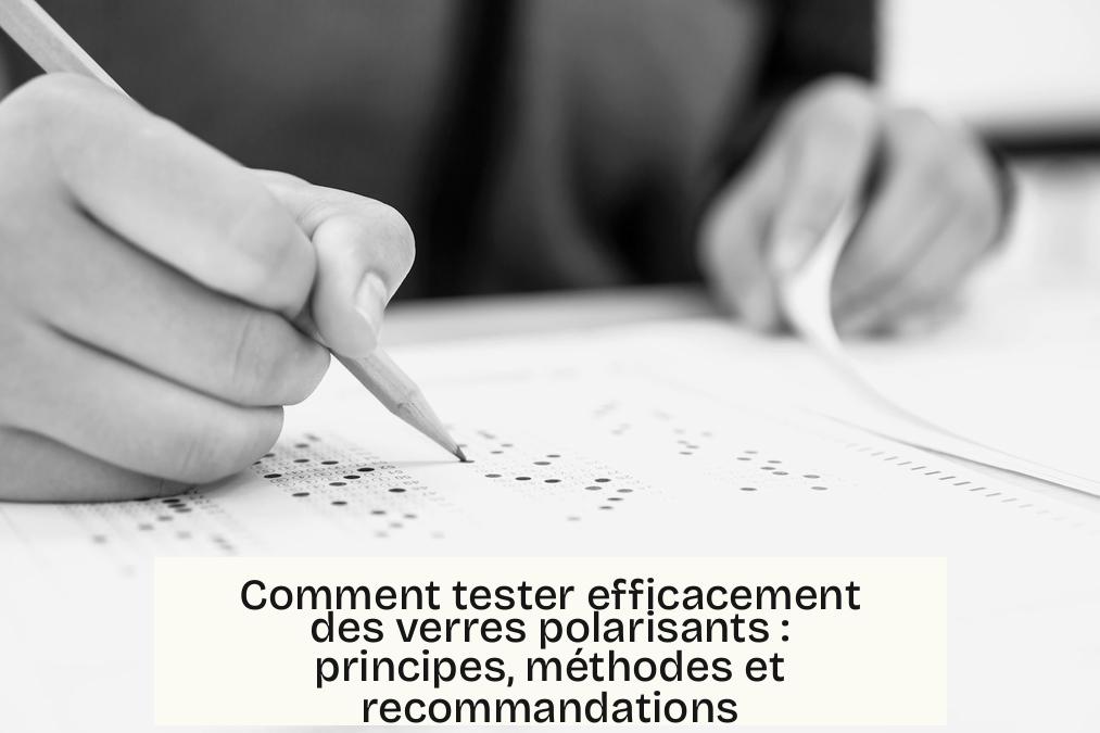 Comment tester efficacement des verres polarisants : principes, méthodes et recommandations