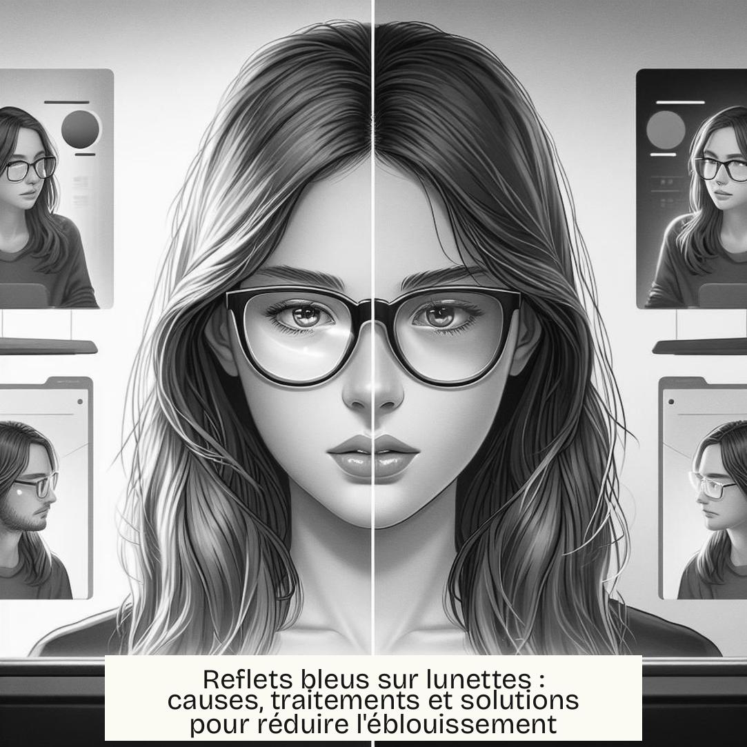 Reflets bleus sur lunettes : causes, traitements et solutions pour réduire l’éblouissement