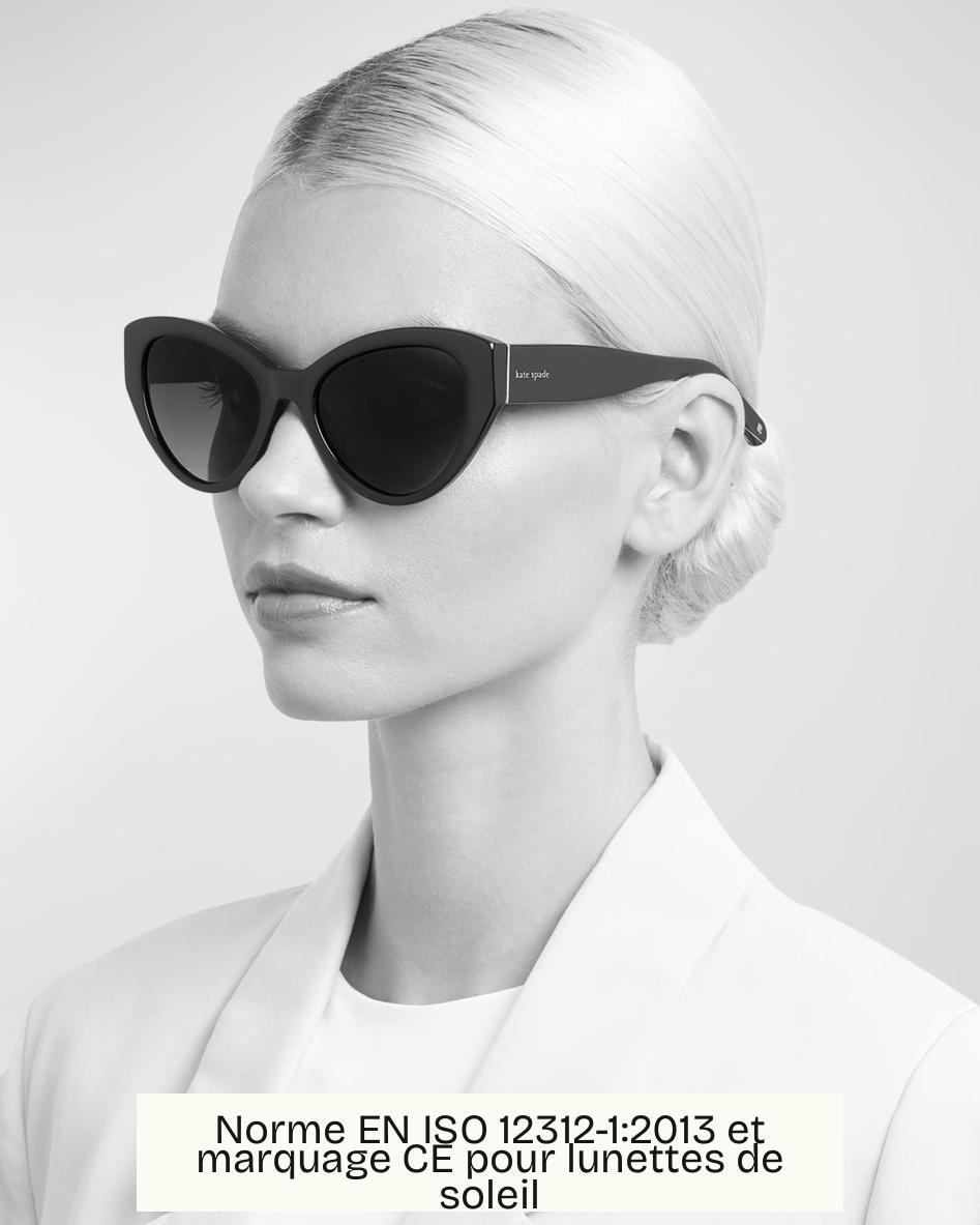Norme EN ISO 12312-1:2013 et marquage CE pour lunettes de soleil