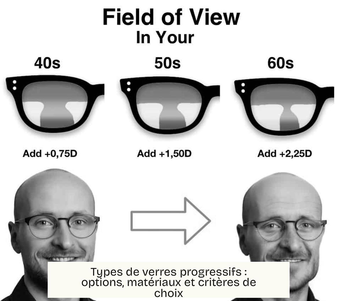 Types de verres progressifs : options, matériaux et critères de choix