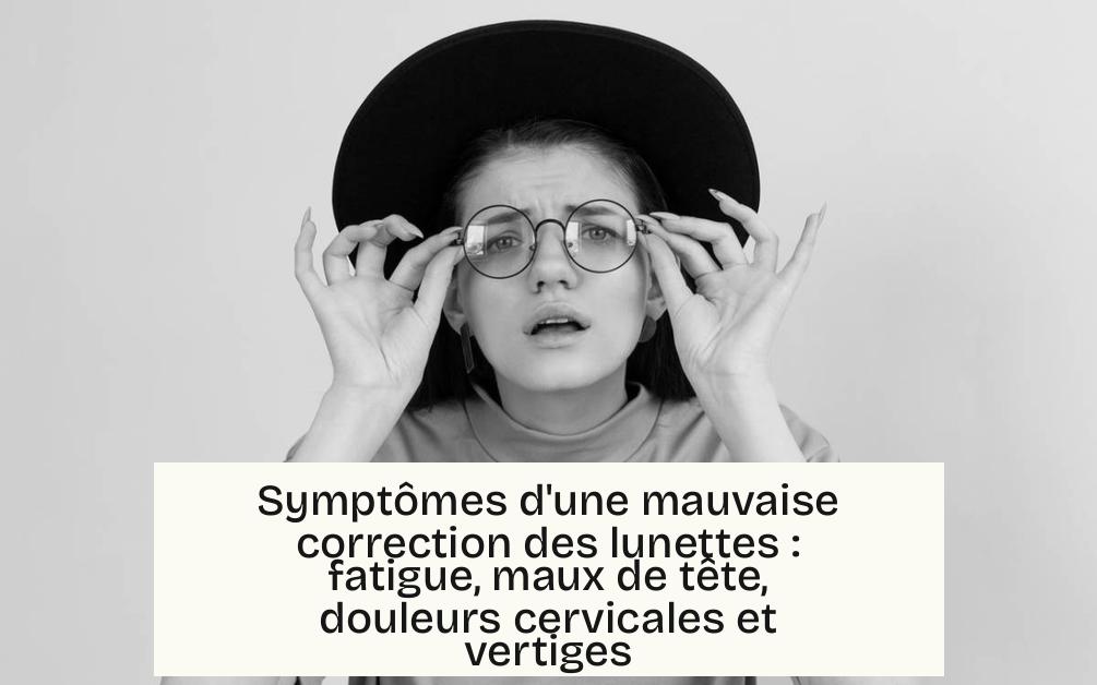 Symptômes d’une mauvaise correction des lunettes : fatigue, maux de tête, douleurs cervicales et vertiges