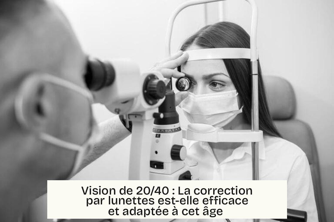 Vision de 20/40 : La correction par lunettes est-elle efficace et adaptée à cet âge