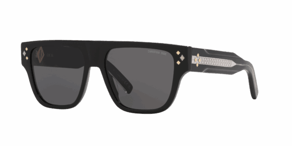 DIOR Cd Diamond S6I Dm40124I Noir brillant - Lunette de Soleil de Luxe pour Homme - verres Gris