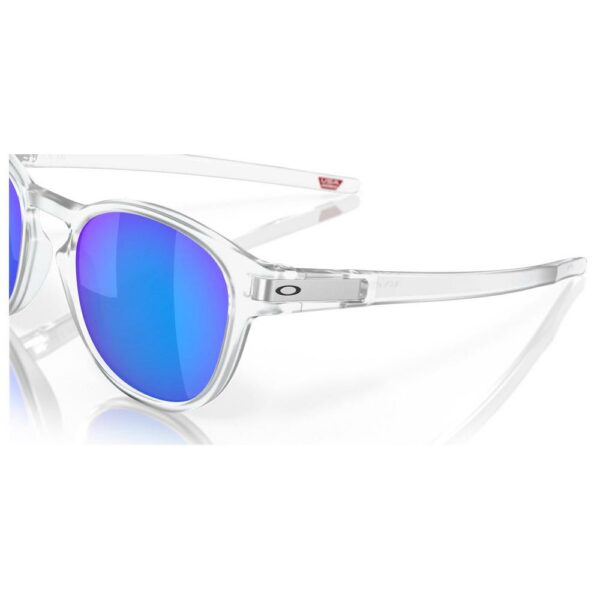 Lunettes de Soleil Oakley Latch Matte Clear Prizm Sapphire Polarized – Image 6