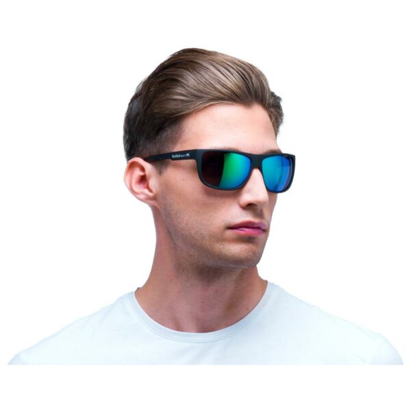 Lunettes de Soleil Red Bull Spect Loom Matte Black Smoke Green Mirror Polarized – Image 3
