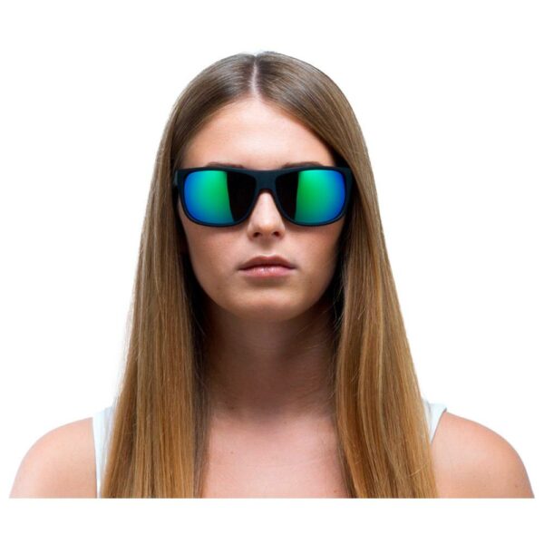 Lunettes de Soleil Red Bull Spect Loom Matte Black Smoke Green Mirror Polarized – Image 6