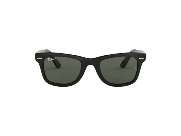 Ray-Ban Lunettes De Soleil Unisexe Original Wayfarer Classic - Monture Noir Verres Vert Polarisés 50-22 – Image 2