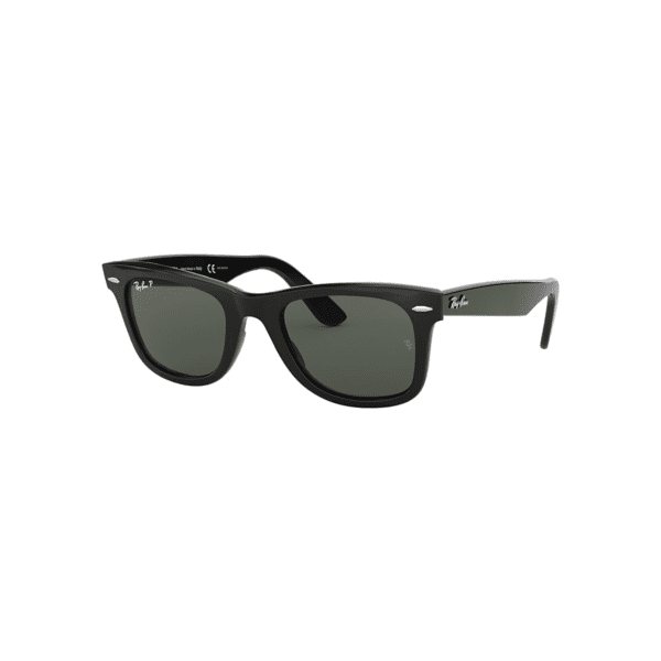 Ray-Ban Lunettes De Soleil Unisexe Original Wayfarer Classic - Monture Noir Verres Vert Polarisés 50-22 – Image 4