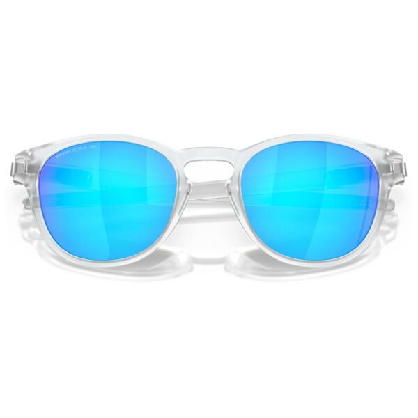 Lunettes de Soleil Oakley Latch Matte Clear Prizm Sapphire Polarized – Image 4