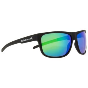 Lunettes de Soleil Red Bull Spect Loom Matte Black Smoke Green Mirror Polarized