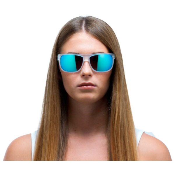Lunettes de Soleil Red Bull Spect Loom Matte White Smoke Ice Blue Mirror Polarized – Image 6